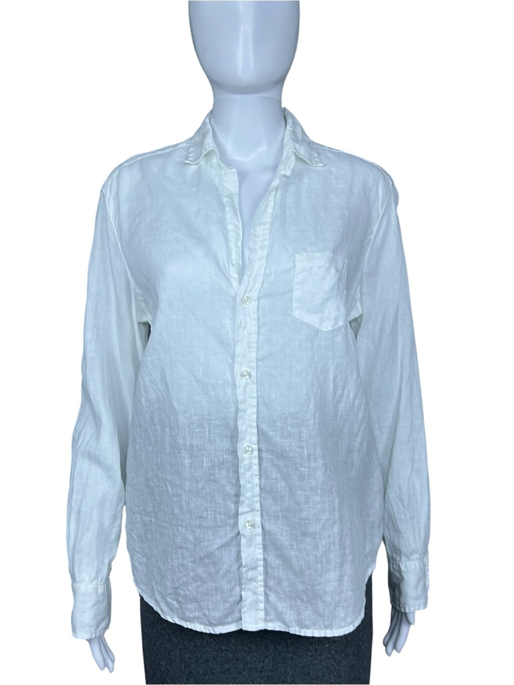 Frank & Eileen 100% Linen Button Up White Eileen Shirt Size S Costal Resort - Picture 2 of 16